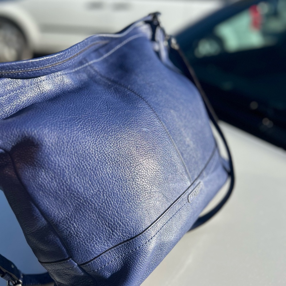Coach Blue Leather Large Purse - Picture 8 of 16